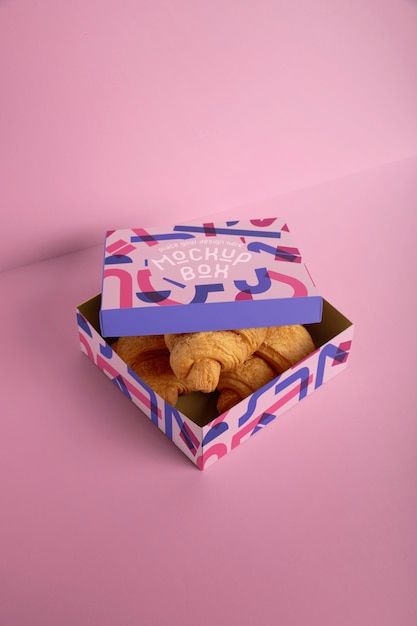 Croissant bakery packaging mockup