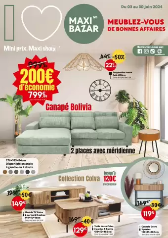 Catalogue Maxi Bazar (valable jusqu'au 30-06)