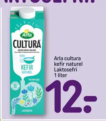 Rema 1000 Arla cultura kefir naturel Laktosefri 1 liter tilbud