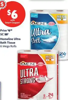 Family Dollar Homeline Ultra Bath Tissue offer