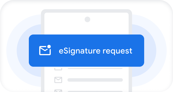 Mobiililaitteen push-ilmoitus, jossa lukee "eSignature request" (Sähköinen allekirjoituspyyntö) 