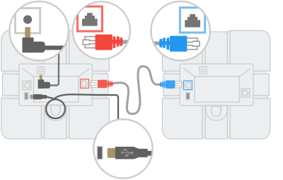 Diagram: connect two speakermics.