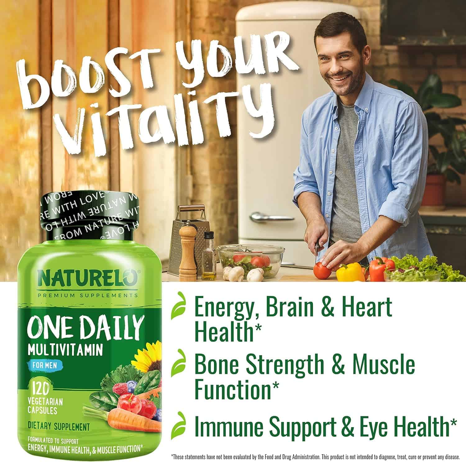 “Discover the Ultimate Multivitamin for Men: NATURELO One Daily”