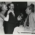 Groucho Marx, Harpo Marx, Ilona Massey, and The Marx Brothers in Love Happy (1949)