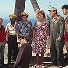Spencer Tracy, Peter Falk, Milton Berle, Mickey Rooney, Buddy Hackett, Jonathan Winters, Edie Adams, Eddie 'Rochester' Anderson, Sid Caesar, Ethel Merman, Dorothy Provine, Dick Shawn, Phil Silvers, and Terry-Thomas in It's a Mad Mad Mad Mad World (1963)