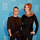 Christina Hendricks and Christian Siriano at an event for Belfast (2021)