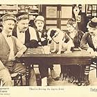 Billy Armstrong, Madeline Hurlock, Kewpie Morgan, Bud Ross, Ben Turpin, and Cameo the Dog in Asleep at the Switch (1923)