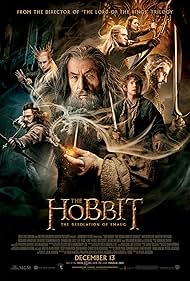 Ian McKellen, Richard Armitage, Orlando Bloom, Martin Freeman, Lee Pace, Benedict Cumberbatch, Evangeline Lilly, and Luke Evans in The Hobbit: The Desolation of Smaug (2013)
