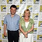 Steven Moffat and Sue Vertue at an event for Sherlock (2010)