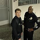 Nathan Fillion and Richard T. Jones in The Rookie (2018)
