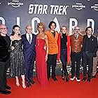 Patrick Stewart, Jeri Ryan, Michael Chabon, Jonathan Del Arco, Akiva Goldsman, Michelle Hurd, Alex Kurtzman, Evan Evagora, and Isa Briones at an event for Star Trek: Picard (2020)