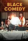 Aaron Fa'aoso, Jon Bell, Elizabeth Wymarra, Bjorn Stewart, Nakkiah Lui, and Steven Oliver in Black Comedy (2014)