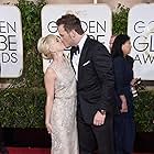 Anna Faris and Chris Pratt at an event for 72nd Golden Globe Awards (2015)