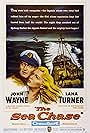 John Wayne, Lana Turner, and Tab Hunter in The Sea Chase (1955)
