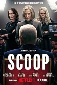 Gillian Anderson, Rufus Sewell, Keeley Hawes, and Billie Piper in Scoop (2024)
