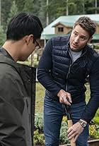 Justin Hartley and Donald Heng in Tracker (2024)