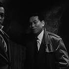 Toshirô Mifune, Takeshi Katô, and Takashi Shimura in The Bad Sleep Well (1960)