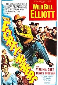 Gregg Barton, John Doucette, Bill Elliott, Virginia Grey, and Harry Morgan in The Forty-Niners (1954)