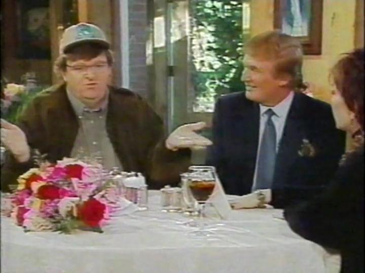 Roseanne Barr, Michael Moore, and Donald Trump in The Roseanne Show (1997)