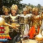 Nitish Bharadwaj, Puneet Issar, Praveen Kumar Sobti, Feroz Khan, Gajendra Chauhan, and Sagar Salunkhe in Mahabharat (1988)