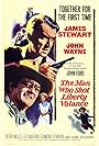 James Stewart, John Wayne, Lee Marvin, Andy Devine, Vera Miles, and Edmond O'Brien in The Man Who Shot Liberty Valance (1962)