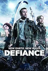 Julie Benz, Grant Bowler, and Stephanie Leonidas in Defiance (2013)