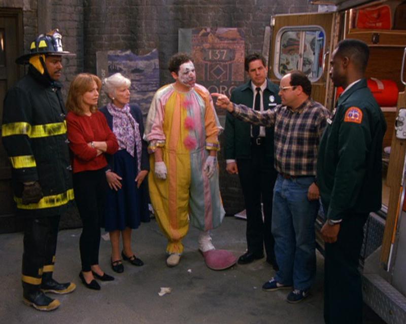 Jason Alexander, Melanie Chartoff, and Jon Favreau in Seinfeld (1989)