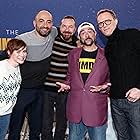 Kevin Smith, Alan Ball, Paul Bettany, Peter Macdissi, and Sophia Lillis at an event for Uncle Frank (2020)