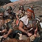 John Wayne, Pedro Armendáriz, Lee Van Cleef, William Conrad, and Peter Mamakos in The Conqueror (1956)