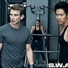 Lina Esco, David Lim, and Alex Russell in S.W.A.T. (2017)
