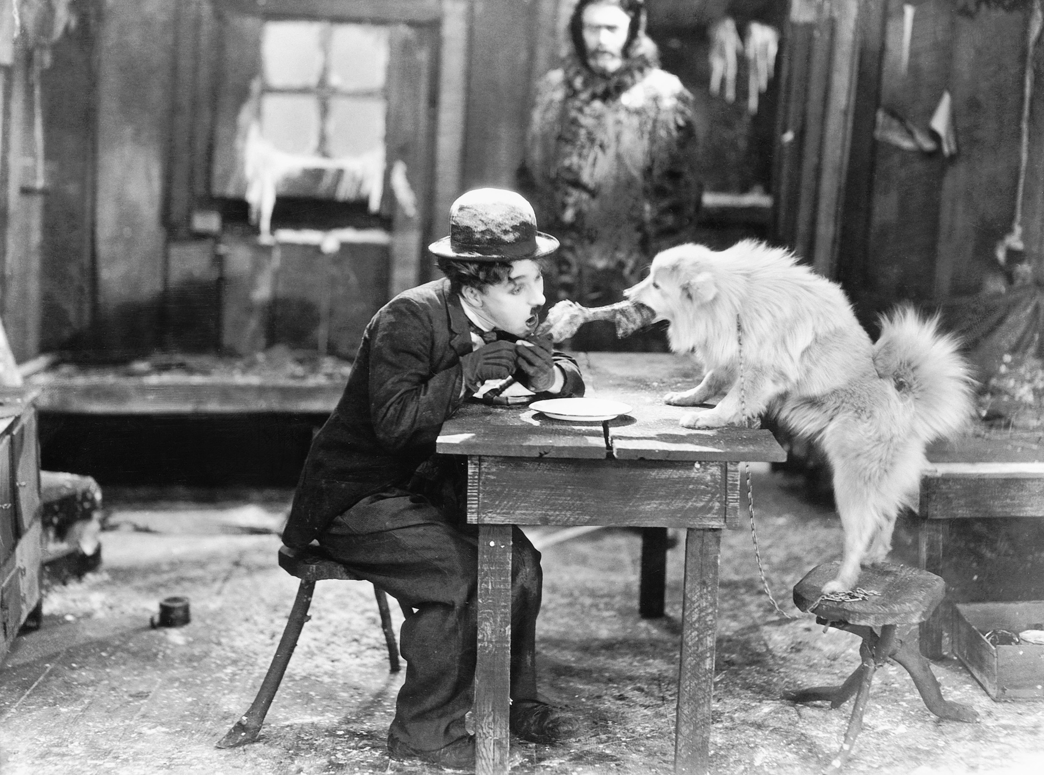 Charles Chaplin and Tom Murray in The Gold Rush (1925)