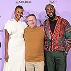 Chris Jenkins, Mo Gilligan, and Simone Ashley at an event for 10 Lives (2024)