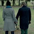 Amanda Abbington and Martin Freeman in Sherlock (2010)
