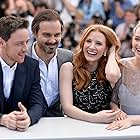 Ned Benson, James McAvoy, Jess Weixler, and Jessica Chastain at an event for The Disappearance of Eleanor Rigby: Them (2014)
