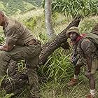 Kevin Hart, Dwayne Johnson, and Nick Jonas in Jumanji: Welcome to the Jungle (2017)