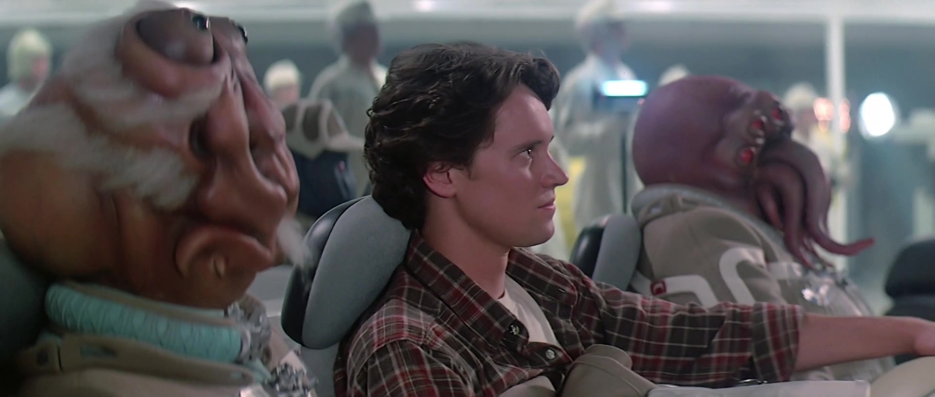 Scott Dunlop, Lance Guest, and John Maio in The Last Starfighter (1984)