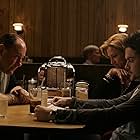 James Gandolfini, Edie Falco, David Chase, and Robert Iler in The Sopranos (1999)