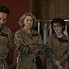 Paul Rudd, Carrie Coon, Mckenna Grace, and Finn Wolfhard in Ghostbusters: Frozen Empire (2024)