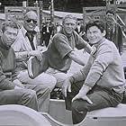 Charles Bronson, James Coburn, Steve McQueen, and John Sturges in The Great Escape (1963)