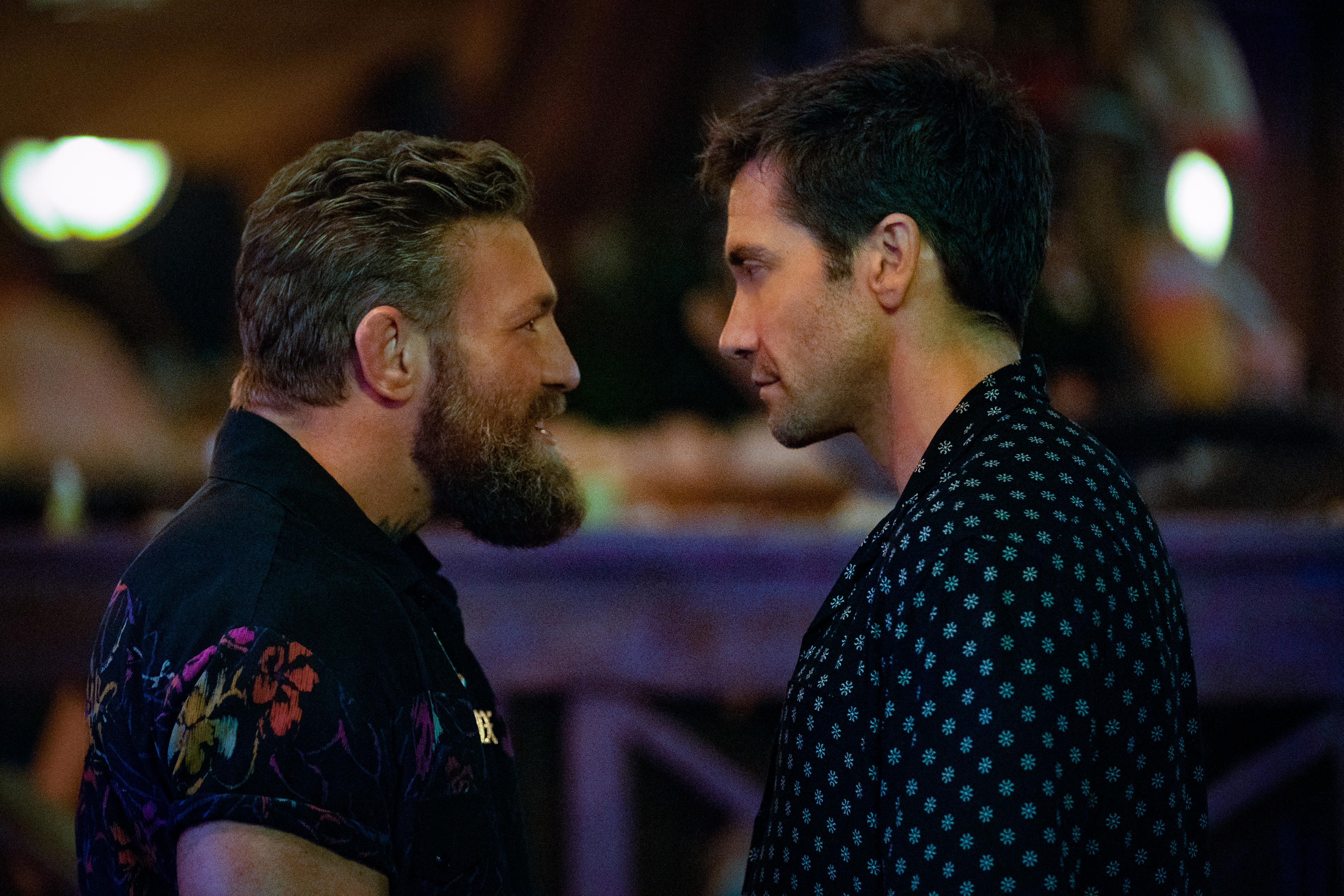 Jake Gyllenhaal and Conor McGregor in Road House (2024)