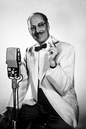 Groucho Marx for "You Bet Your Life," NBC circa 1955.