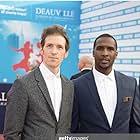 DEAUVILLE, FRANCE - SEPTEMBER 06: US director and actor Daryl Wein (L) and US actor Jerod Haynes pose as they arrive for the screening of 'The Music of Silence', during the 43rd Deauville American Film Festival on September 6, 2017 in Deauville, France.