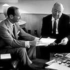 Alfred Hitchcock with "North By Northwest" writer Ernest Lemman, c. 1959.