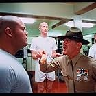 Vincent D'Onofrio, R. Lee Ermey, and Matthew Modine in Full Metal Jacket (1987)