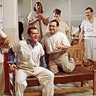 Jack Nicholson, Danny DeVito, Brad Dourif, William Redfield, Will Sampson, and Delos V. Smith Jr. in One Flew Over the Cuckoo's Nest (1975)
