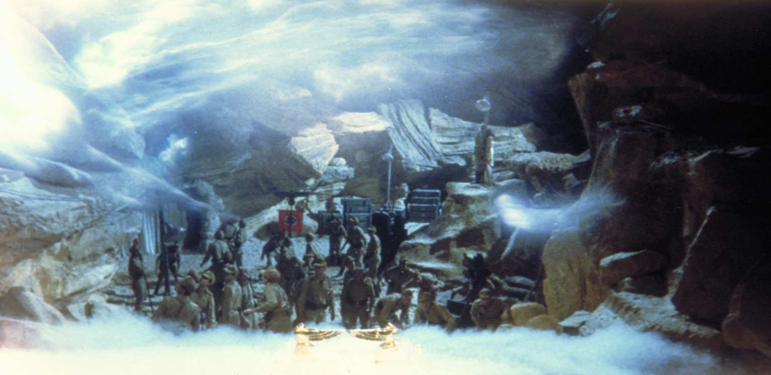 Harrison Ford, Karen Allen, Harry Fielder, and Alan Austen in Raiders of the Lost Ark (1981)