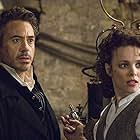Robert Downey Jr. and Rachel McAdams in Sherlock Holmes (2009)