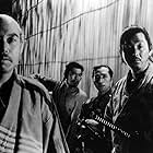 Toshirô Mifune, Minoru Chiaki, Seiji Miyaguchi, and Takashi Shimura in Seven Samurai (1954)