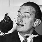 Salvador Dali with pet rooster