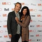 Carter Burwell and Christine Sciulli at an event for The Family Fang (2015)
